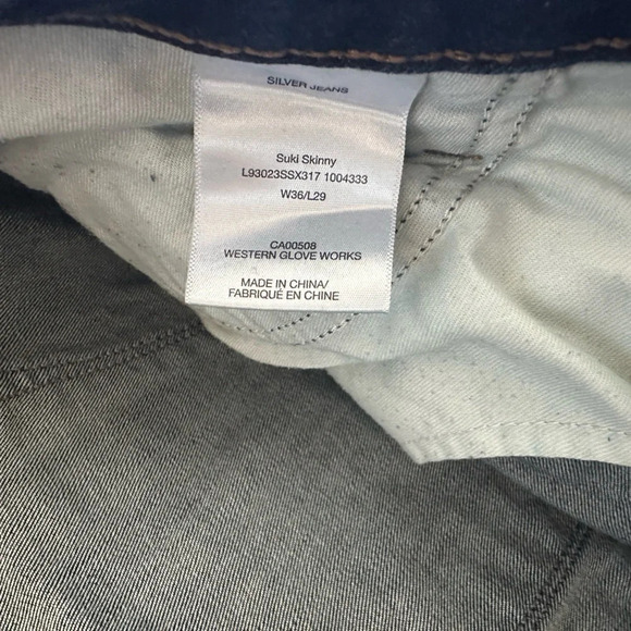 Silver Jeans Suki Mid Rise Skinny Jeans size 36x29 - Picture 5 of 5